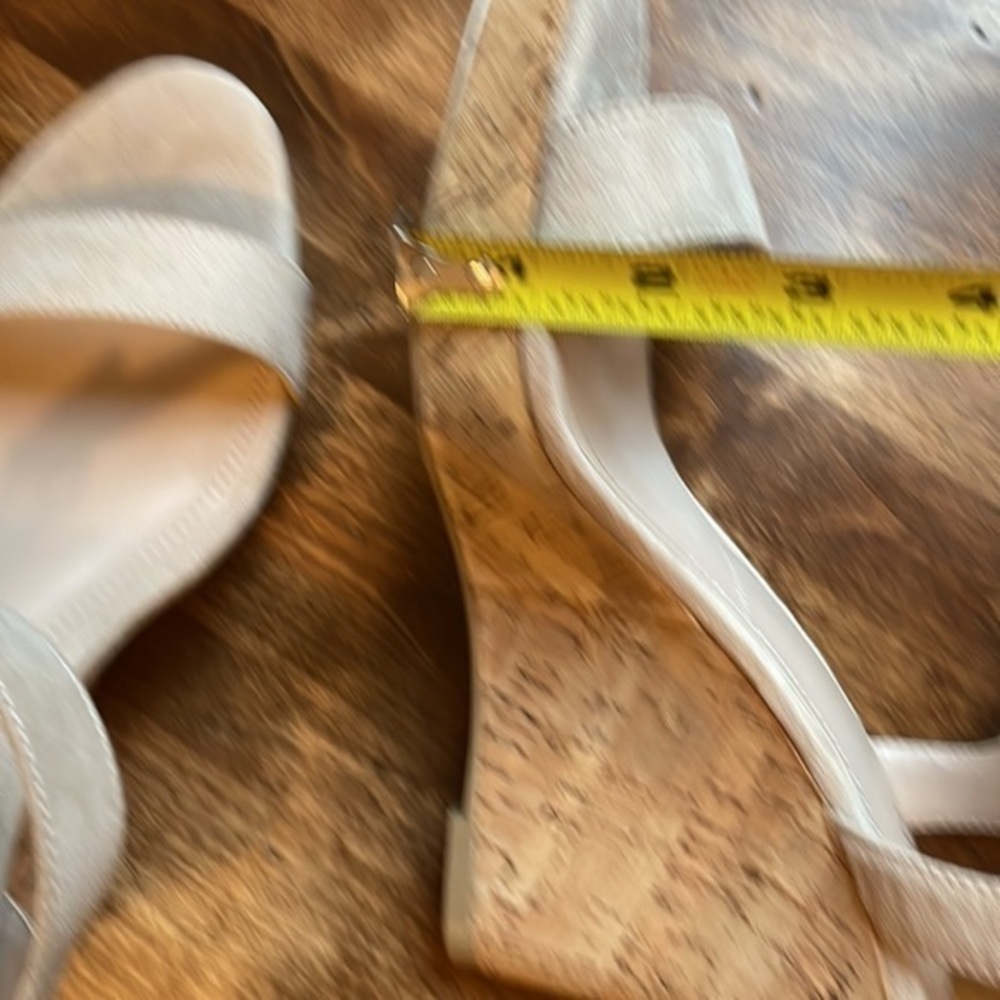 Charles Charles David Neutral‎ Cork Platform Wedge Ankle Strap Sandals Womens 10 - Picture 10 of 10
